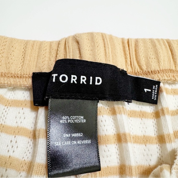 Torrid Striped Pointelle Knit Lounge Set - Picture 13 of 14